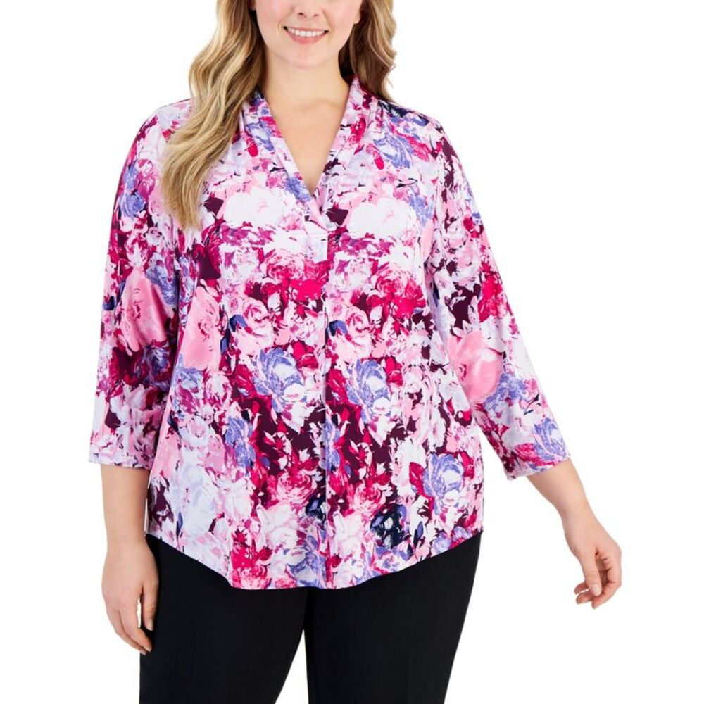 Plus Size Floral-Print Top